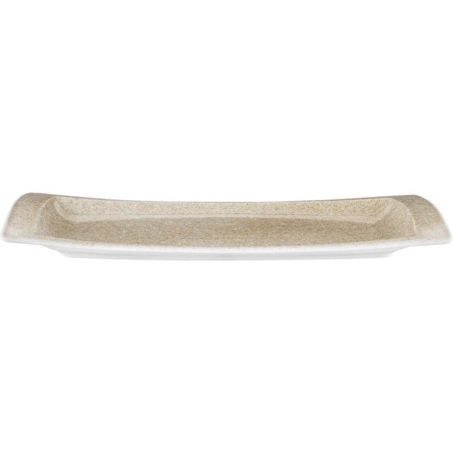 Porzellanserie "Shine" Sahara Platte flach eckig, 36x18cm