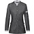 Kochjacke Damen, Bikerstyle, langarm, anthrazit Gr. L