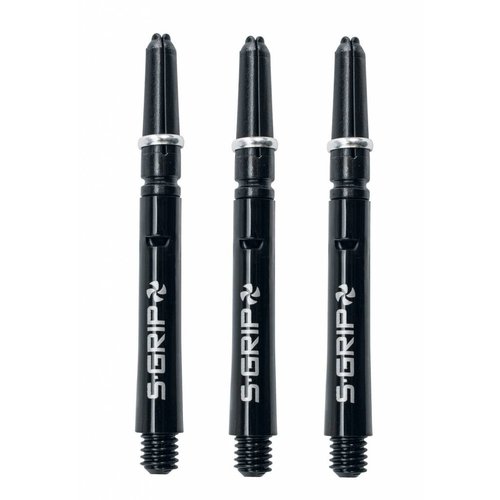 Harrows Shafty Harrows Supergrip Spin Black and Silver