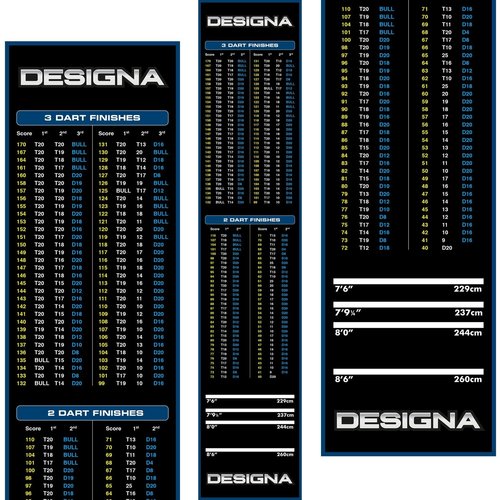 Designa Mata do Darta Designa Dywan - Non Slip Back - 290cm x 60cm