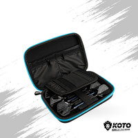 KOTO Kingzip Black & Aqua Large Dartwallet KOTO KOTO Kingzip Black & Aqua Large Dartwallet