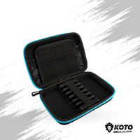 KOTO Kingzip Black & Aqua Large Dart Etui KOTO KOTO Kingzip Black & Aqua Large Dart Etui
