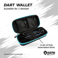 KOTO Kingzip Black & Aqua Small Dart Etui KOTO KOTO Kingzip Black & Aqua Small Dart Etui