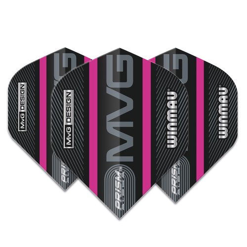 Winmau Piórka Winmau Prism Alpha Black MVG Pink