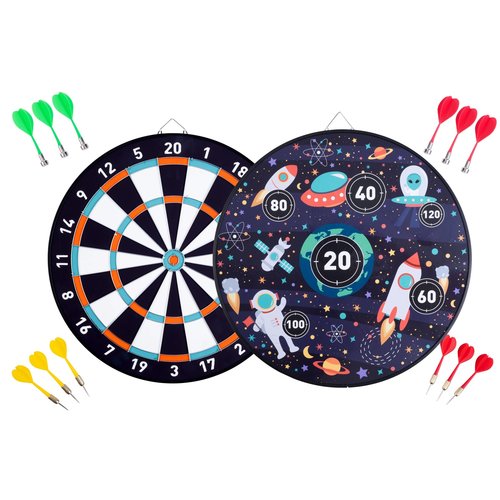 Longfield Darts Tarcze Dwustronna Magnetyczna/Papierowa Kosmosu Dzieci