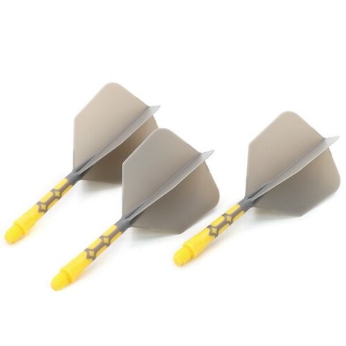 CUESOUL Cuesoul - ROST T19 Integrated Dart Flights - Big Wing - Grey Yellow