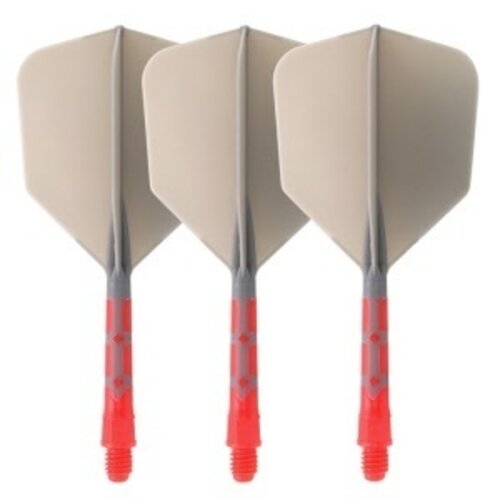 CUESOUL Cuesoul - ROST T19 Integrated Dart Flights - Big Wing - Grey Red