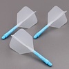 CUESOUL Cuesoul - ROST T19 Integrated Dart Flights - Big Wing - Clear Blue