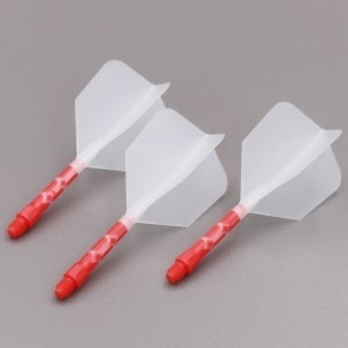 CUESOUL Cuesoul - ROST T19 Integrated Dart Flights - Big Wing - Clear Red