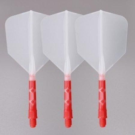CUESOUL Cuesoul - ROST T19 Integrated Dart Flights - Big Wing - Clear Red