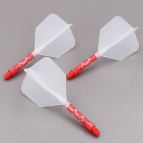 CUESOUL Cuesoul - ROST T19 Integrated Dart Flights - Big Wing - Clear Red