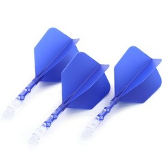 Cuesoul - ROST T19 Integrated Dart Flights - Big Wing - Blue Clear
