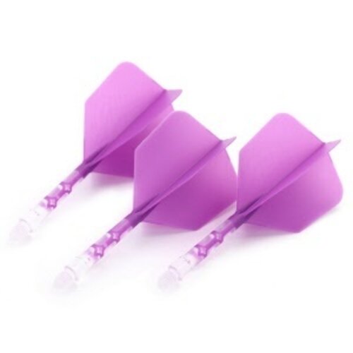 CUESOUL Cuesoul - ROST T19 Integrated Dart Flights - Big Wing - Purple Clear