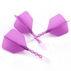 CUESOUL Cuesoul - ROST T19 Integrated Dart Flights - Big Wing - Purple Clear