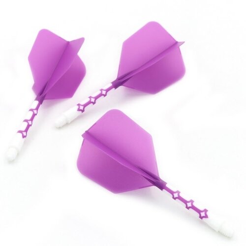 CUESOUL Cuesoul - ROST T19 Integrated Dart Flights - Big Wing - Purple White