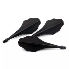 Cuesoul - TRAJ AK8 Integrated Dart Flights - Cloud Shape - Black