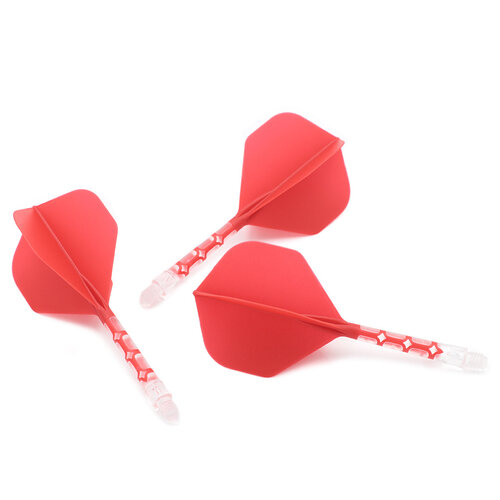 CUESOUL Cuesoul - ROST T19 Integrated Dart Flights - Standard Shape - Clear Red