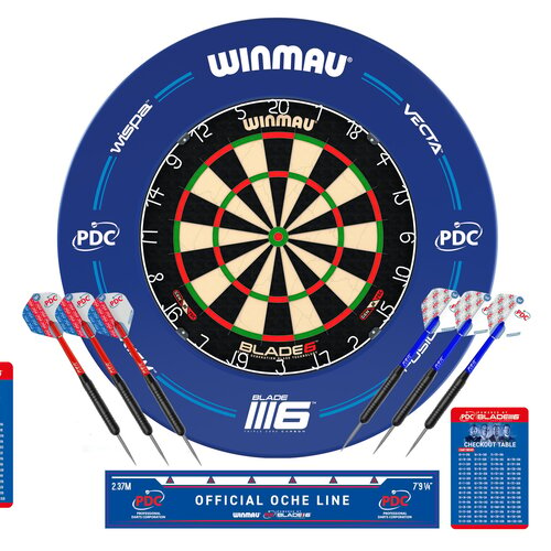 Winmau Winmau Blade 6 + PDC Opona ochronna Blue zestaw