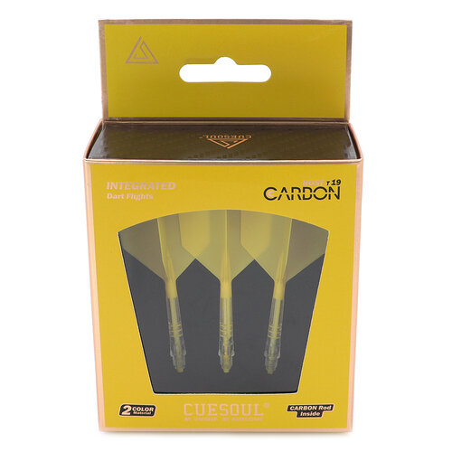 CUESOUL Cuesoul ROST T19 Integrated Dart Flights Big Wing Carbon Yellow