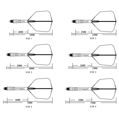 CUESOUL Cuesoul ROST T19 Integrated Dart Flights Big Wing Carbon Blue