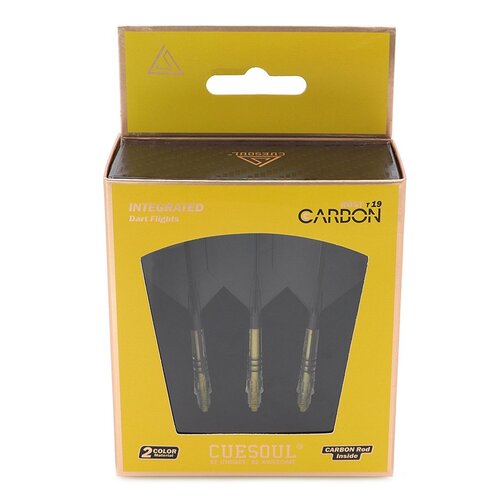 CUESOUL Cuesoul ROST T19 Integrated Dart Flights Big Wing Carbon Black Yellow