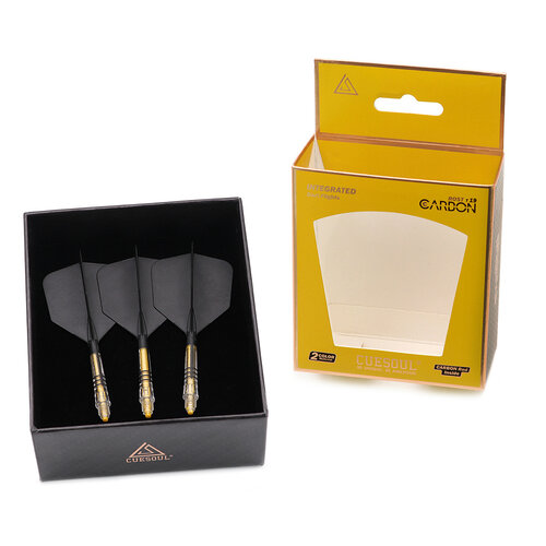 CUESOUL Cuesoul ROST T19 Integrated Dart Flights Big Wing Carbon Black Yellow