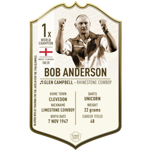 Ultimate Darts Ultimate Darts Card Immortals Bob Anderson