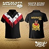 Shot Shot Michael Smith White Strip Polo Shirt - Koszulka do dart