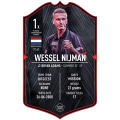 Ultimate Darts Card Wessel Nijman