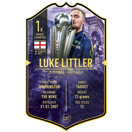 Ultimate Darts Ultimate Darts Card Luke Littler World Champion 2025