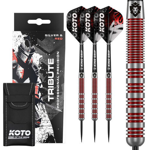 KOTO Lotki KOTO Tribute Silver & Red Tungsten Look