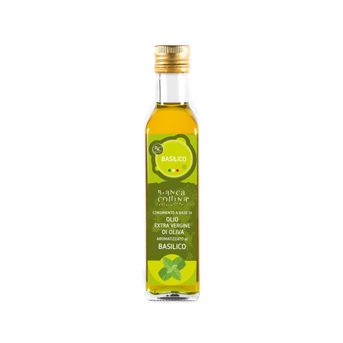 Bianca Collina Condimento a base di olio extra vergine al basilico - 250 ml Bianca Collina Condimento a base di olio extra vergine al basilico - 250 ml