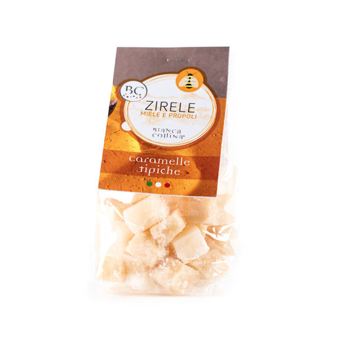 Bianca Collina Zirele Miele e Propoli- Caramelle tipiche trentine - 150 g Bianca Collina Zirele Miele e Propoli- Caramelle tipiche trentine - 150 g