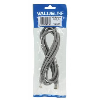 Valueline UTP CAT5E netwerkkabel grijs 2 meter