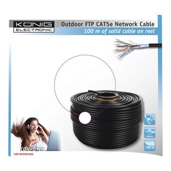 König FTP CAT 5e kabel voor buitengebruik per meter