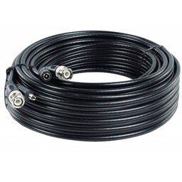 König Camera coax kabel RG59 + DC voeding 20,0 m
