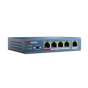 Hikvision 4 PoE poorten, 250meter PoE bereik