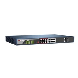 Hikvision DS-3E0318P-E, 16 PoE poorten, 250meter PoE bereik