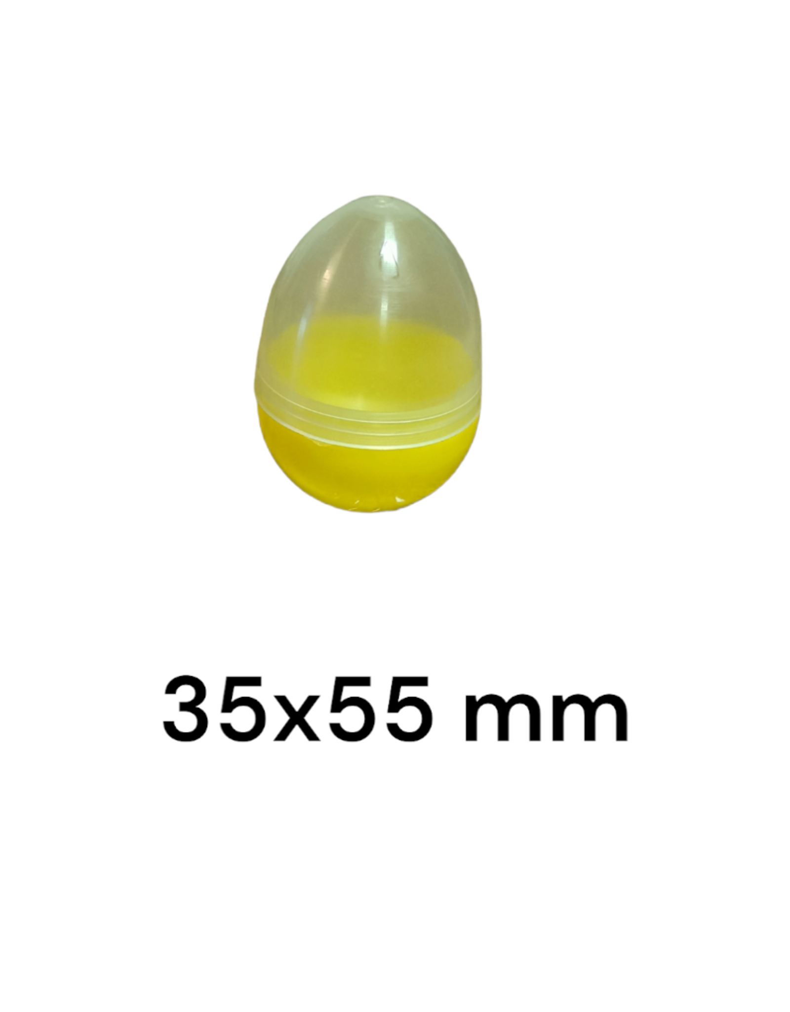 Lege ei-vormige capsules geel/transparant