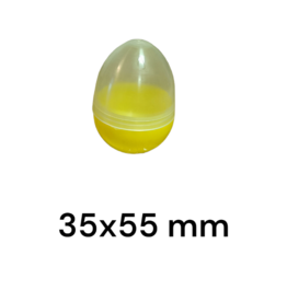 Lege ei-vormige capsules geel/transparant