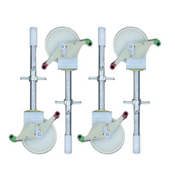 Euroscaffold Rolsteiger met dubbele voorloopleuning 135 x 190 x 4,2 meter werkhoogte