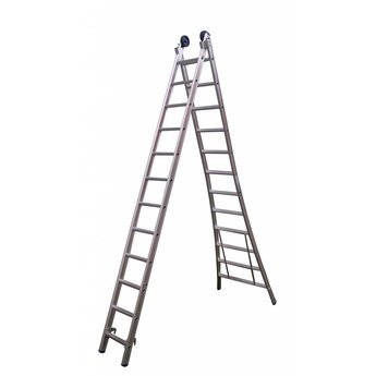 Maxall Tweedelige ladder 2x8 Maxall basic | werkhoogte 4,5 m.