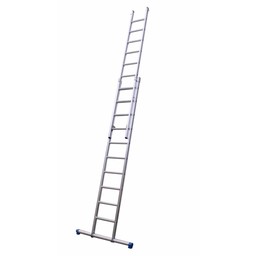 Maxall Tweedelige ladder 2x10 Maxall recht met stabiliteitsbalk