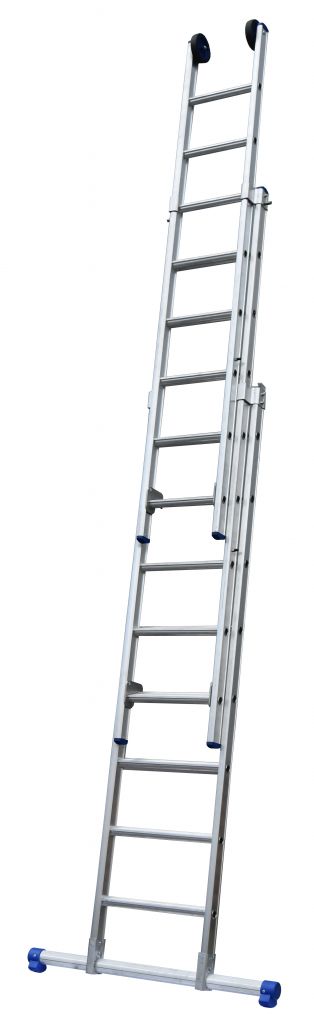 autobiografie periscoop Vrijgevigheid Driedelige ladder 3x14 Maxall recht met stabiliteitsbalk - SteigerCentrum.nl