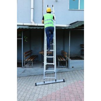 Smart Level 3 delige ladder Smart Level en Top Safe 3 x 10 | werkhoogte 7,3 m.