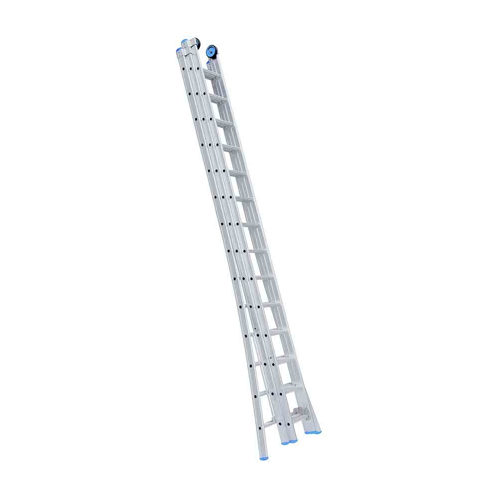 cowboy Omgeving Aanvankelijk Driedelige ladder 3x14 treden | Gratis verzending - SteigerCentrum.nl