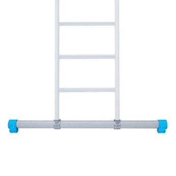 Maxall Driedelige ladder 3x8 Maxall recht met stabiliteitsbalk | werkhoogte 5,75 m.