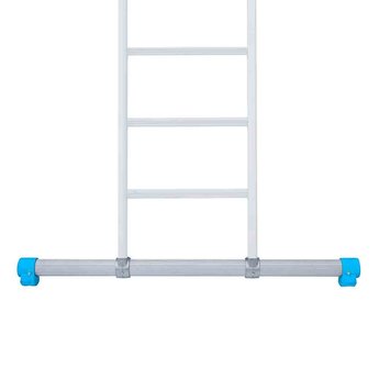 Maxall Driedelige ladder 3x12 Maxall recht met stabiliteitsbalk | werkhoogte 8,75 m.