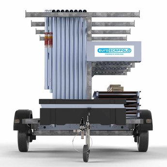 Euroscaffold Steigeraanhanger 250 + Rolsteiger Original 135 x 190 x 8,2 meter werkhoogte