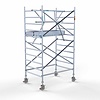 Euroscaffold Rolsteiger Professional Voorloopleuning Enkel 135 x 190 x 4,2 meter werkhoogte met lichtgewicht platform